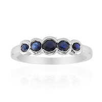 Blauer Saphir-Silberring