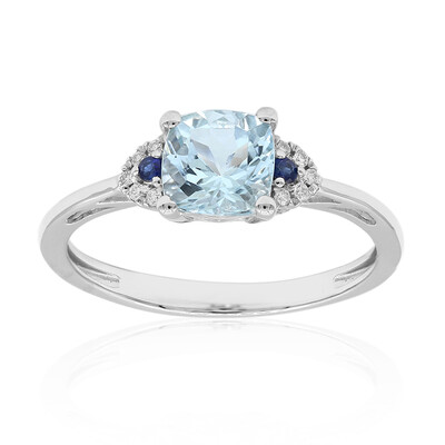 AAA-Brasilianischer Aquamarin-Goldring