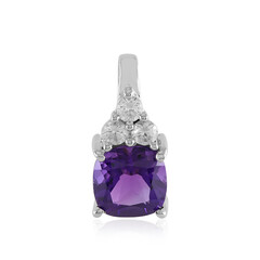 Sambia-Amethyst-Silberanhänger