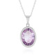 Lavendel-Amethyst-Silberhalskette