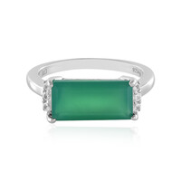 Grüner Onyx-Silberring