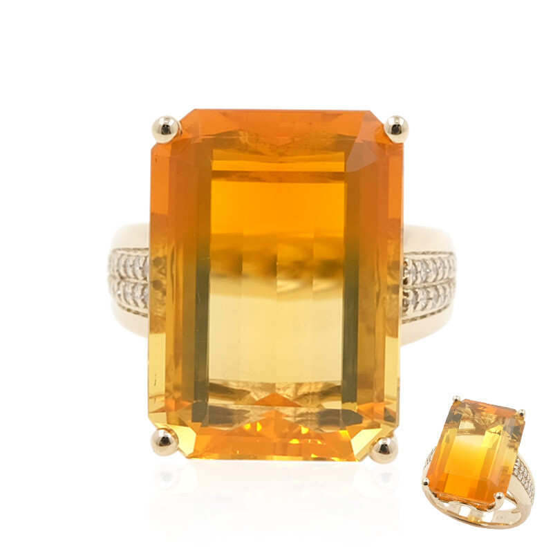 AAA Mexikanischer Feueropal Goldring, 0,893 Ct
