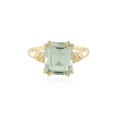 Grüner Amethyst-Silberring