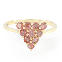 Nicht erhitzter Padparadscha-Saphir-Goldring (AMAYANI)