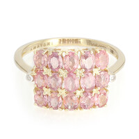 Nicht erhitzter Padparadscha-Saphir-Goldring (AMAYANI)