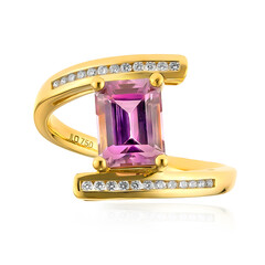 Pinkfarbener Diaspor-Goldring (AMAYANI)