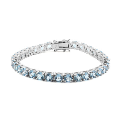 Himmelblauer Topas-Silberarmband
