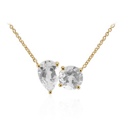 Weißer Topas-Silbercollier