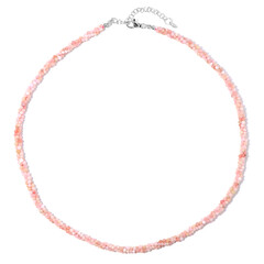 Pinkfarbener Opal-Silberhalskette