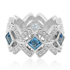 Schweizblauer Topas-Silberring (Dallas Prince Designs)