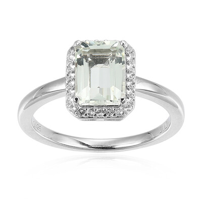 Grüner Amethyst-Silberring