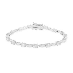 Weißer Topas-Silberarmband