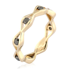Schwarzer Brillant-Goldring (de Melo)
