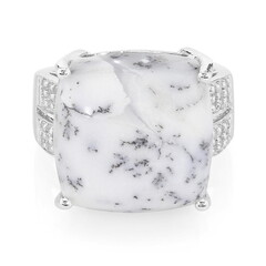 Dendriten-Achat-Silberring