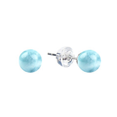 Larimar-Silberohrringe