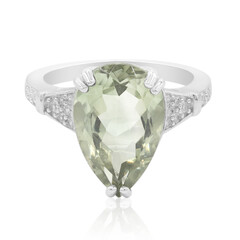 Grüner Amethyst-Silberring