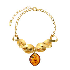 Baltischer Bernstein-Silberarmband