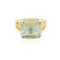 Grüner Amethyst-Silberring