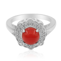 Äthiopischer Roter Opal-Silberring