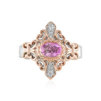 Pinkfarbener Fluorit-Silberring (Dallas Prince Designs)