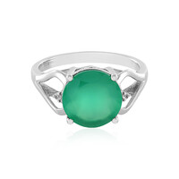 Grüner Onyx-Silberring