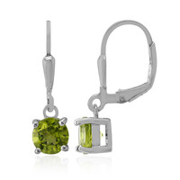 Burmesischer Peridot-Silberohrringe