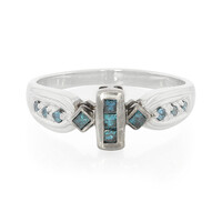 Fancy-Diamant-Silberring