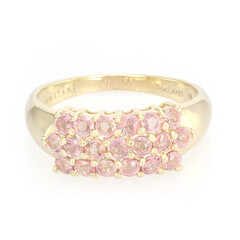 Nicht erhitzter Padparadscha-Saphir-Goldring (AMAYANI)