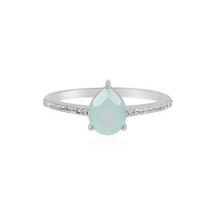 Aqua-Chalzedon-Silberring