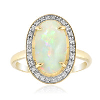 Brasilianischer Weißer Opal-Goldring