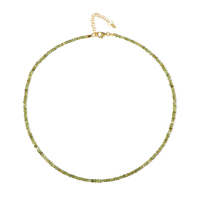 Grüner Turmalin-Silberhalskette
