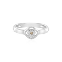 I3 Champagner-Diamant-Silberring