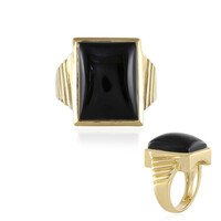 Schwarzer Onyx-Silberring