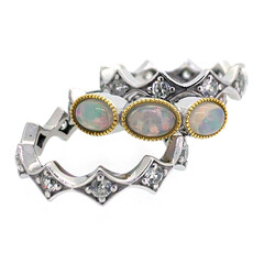 Welo-Opal-Silberring- Zirkon-Silberringe (Dallas Prince Designs)