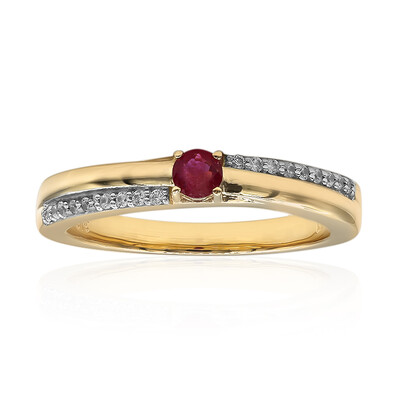 Roter Beryll-Goldring