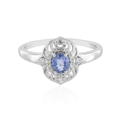 Blauer Ceylon-Saphir-Silberring