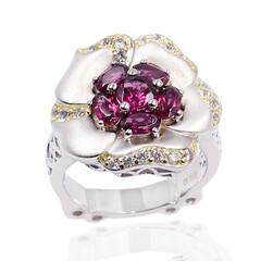 Rhodolith-Silberring (Dallas Prince Designs)