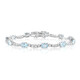 Himmelblauer Topas-Silberarmband