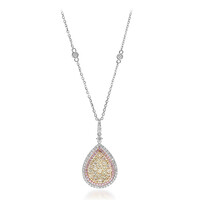 Gelber SI2 Diamant-Goldhalskette (CIRARI)