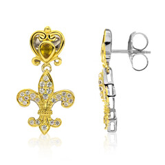 Gelber Saphir-Silberohrringe (Dallas Prince Designs)