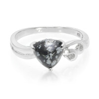 Schneeflocken-Obsidian-Silberring
