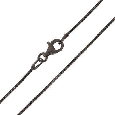 Silber-Zopfkette - 5,1 g - 70 cm - rutheniert
