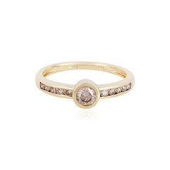 I3 Schokoladen-Brillant-Goldring (KM by Juwelo)