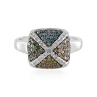 I3 Diamant-Silberring