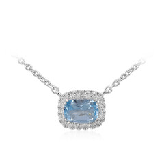 Himmelblauer Topas-Silbercollier