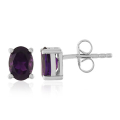 Sambia-Amethyst-Silberohrringe