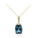 Londonblauer Topas-Goldhalskette