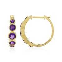Sambia-Amethyst-Silberohrringe