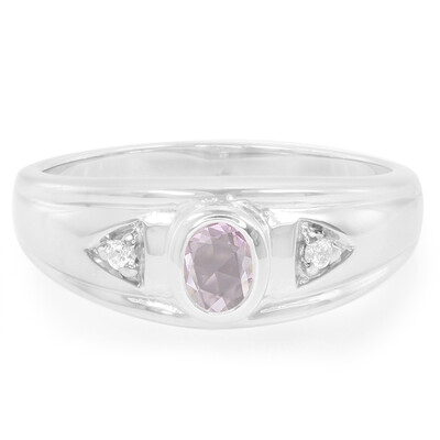 Pinkfarbener Ceylon-Saphir-Herren-Silberring