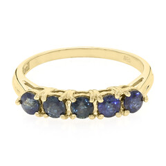 Blauer Burmesischer Saphir-Silberring